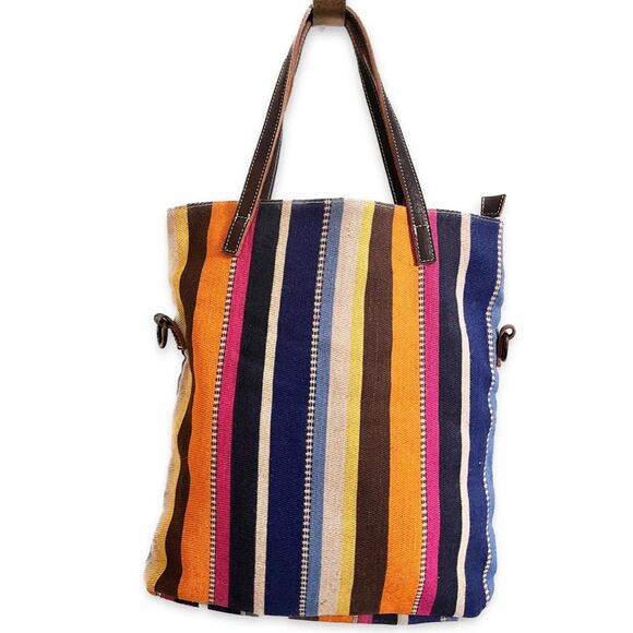Charmés Los Angeles Striped Multicolor Tote Bag - Picture 3 of 7